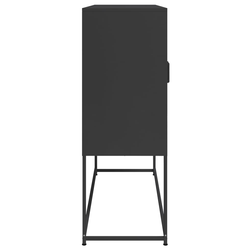 Μπουφές Μαύρος 100,5x39x107 εκ. Ατσάλινος - Pakobazaar