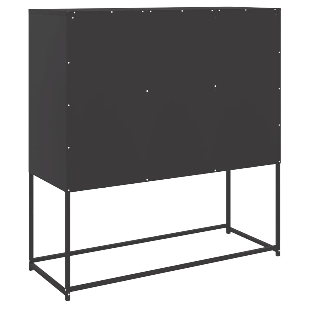 Μπουφές Μαύρος 100,5x39x107 εκ. Ατσάλινος - Pakobazaar