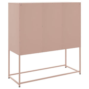 Ντουλάπι Ροζ 100,5x39x107 εκ. Ατσάλινος