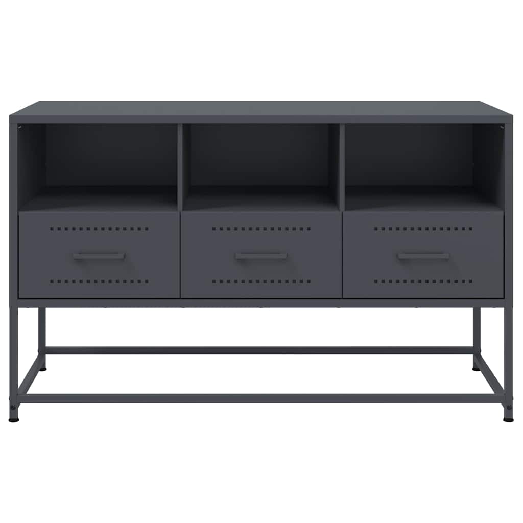 Έπιπλο Τηλεόρασης Ανθρακί 100,5x39x60,5 εκ. από Ατσάλι - Pakobazaar
