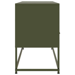 Έπιπλο Τηλεόρασης Πράσινο Λαδί 100,5x39x60,5 εκ. από Ατσάλι