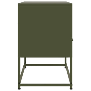 Έπιπλο Τηλεόρασης Πράσινο Λαδί 68,5x39x60,5 εκ. από Ατσάλι