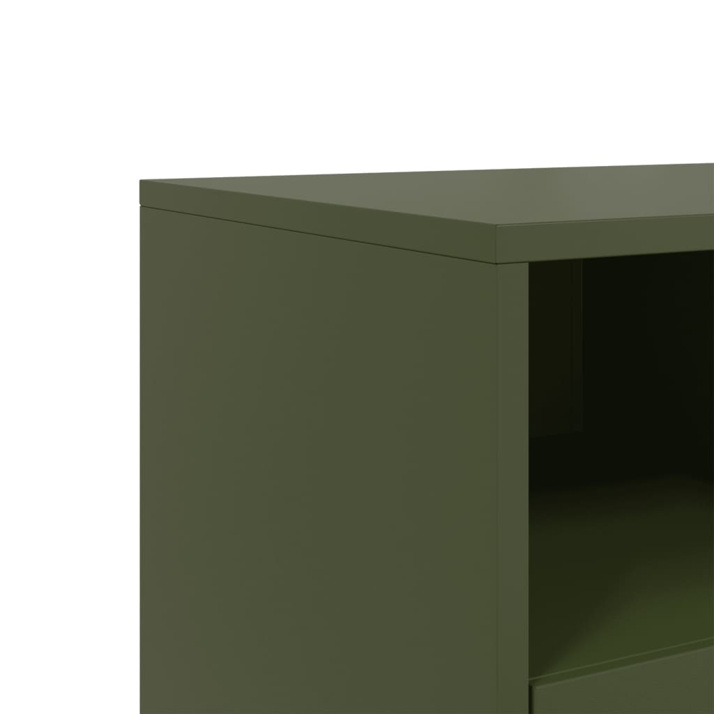 Έπιπλο Τηλεόρασης Πράσινο Λαδί 68,5x39x60,5 εκ. από Ατσάλι