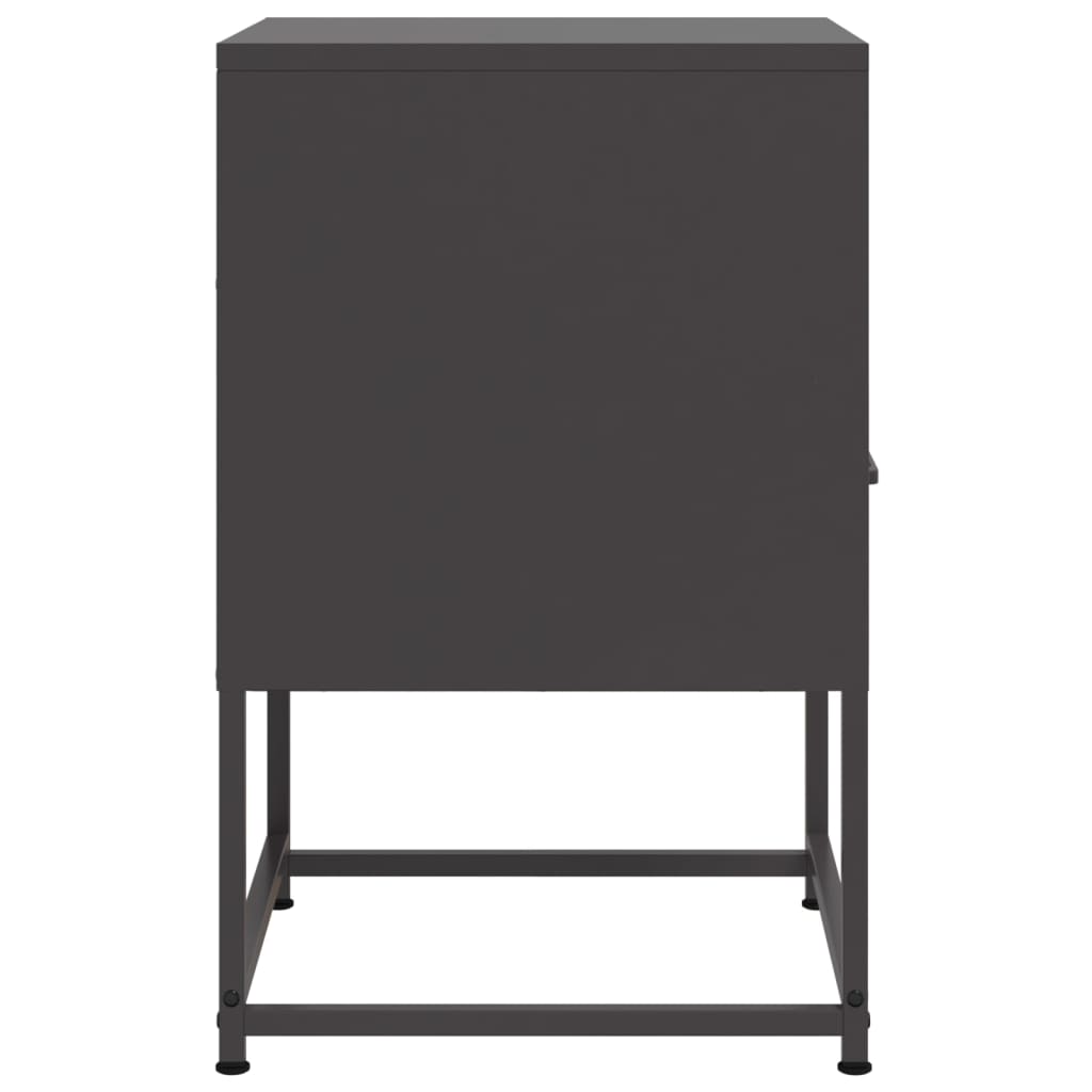 Κομοδίνο Μαύρο 36 x 39 x 60,5 εκ. Ατσάλινο - Pakobazaar
