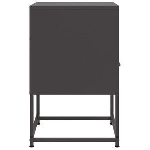 Κομοδίνο Μαύρο 36 x 39 x 60,5 εκ. Ατσάλινο