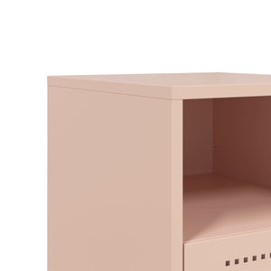 Κομοδίνο Ροζ 36x39x60,5 εκ. από Χάλυβα