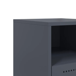 Κομοδίνο Ανθρακί 36 x 39 x 60,5 εκ. Ατσάλινο