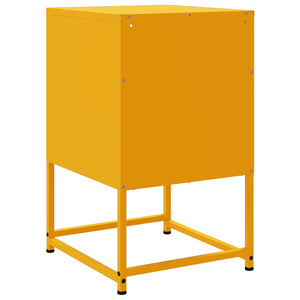 Κομοδίνο Μουσταρδί 36x39x60,5 εκ. από Χάλυβα