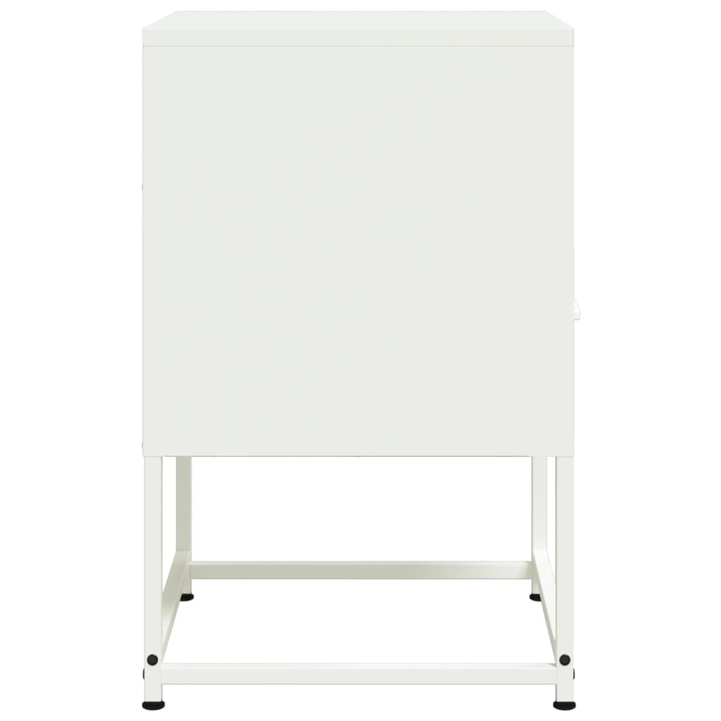 Κομοδίνο Λευκό 36x39x60,5 εκ. από Χάλυβα