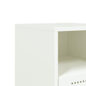Κομοδίνο Λευκό 36x39x60,5 εκ. από Χάλυβα