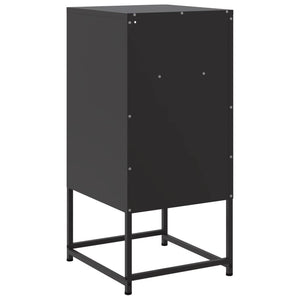 Κομοδίνο Μαύρο 36x39x78 εκ. από Χάλυβα