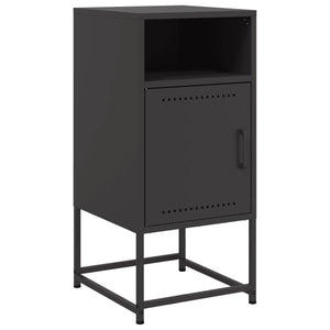 Κομοδίνα 2 τεμ. Μαύρα 36x39x78 εκ. Χάλυβα