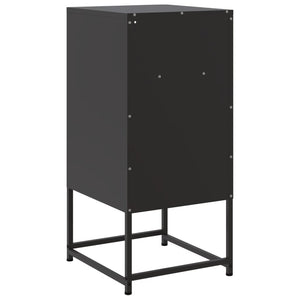 Κομοδίνα 2 τεμ. Μαύρα 36x39x78 εκ. Χάλυβα