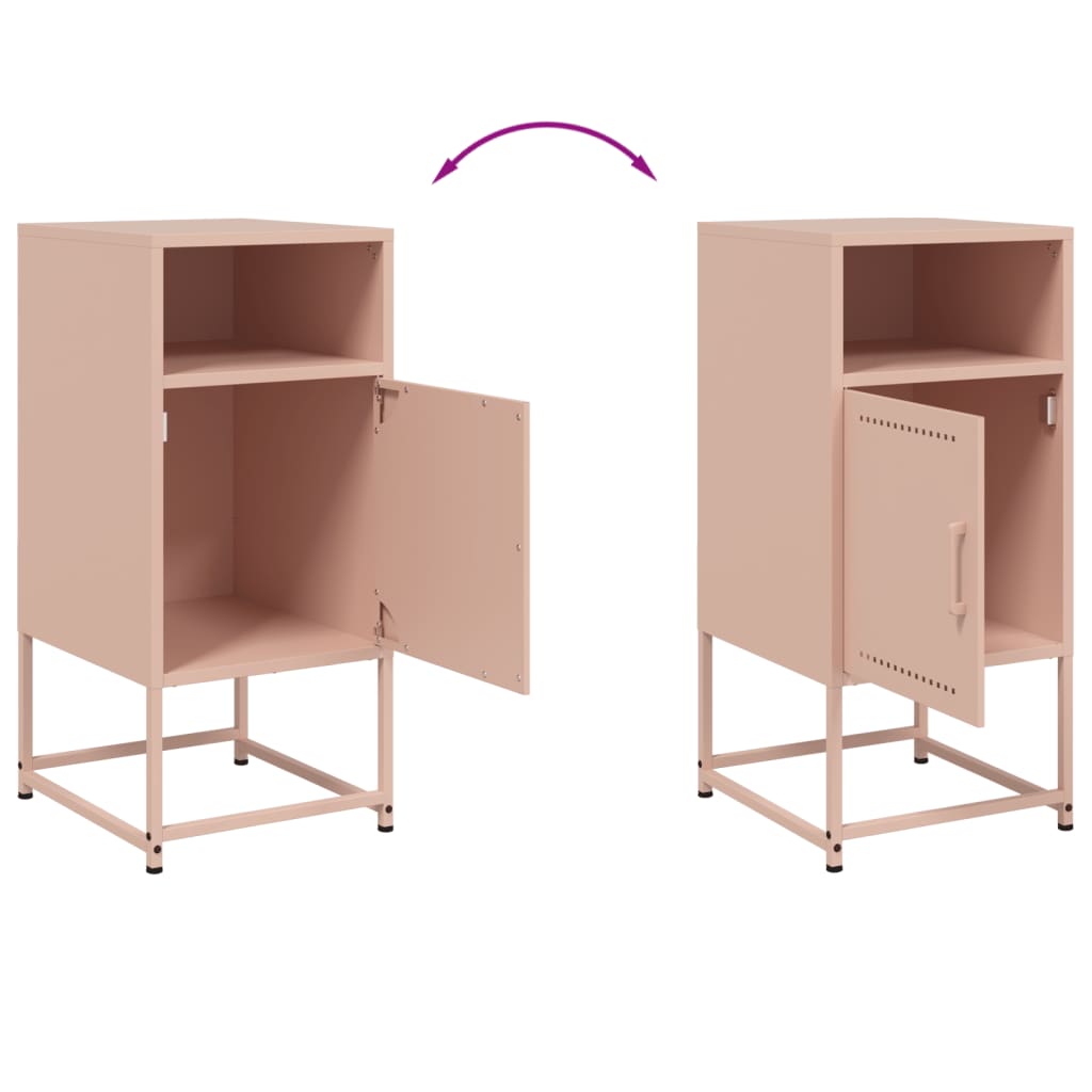 Κομοδίνο Ροζ 36x39x78 εκ. από Χάλυβα - Pakobazaar