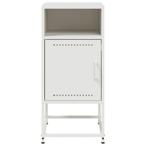 Κομοδίνα 2 τεμ. Λευκό 36x39x78 εκ. από Χάλυβα - Pakobazaar