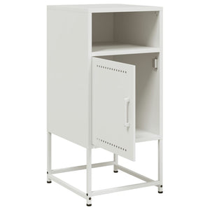 Κομοδίνα 2 τεμ. Λευκό 36x39x78 εκ. από Χάλυβα - Pakobazaar