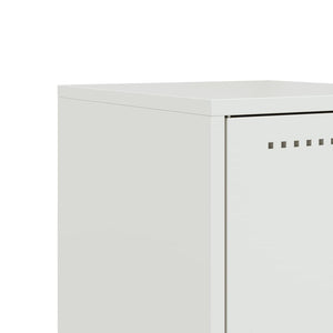 Κομοδίνα 2 τεμ. Λευκό 36x39x78 εκ. από Χάλυβα - Pakobazaar