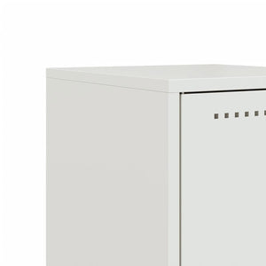 Κομοδίνο Λευκό 36 x 39 x 78 εκ. από Χάλυβα