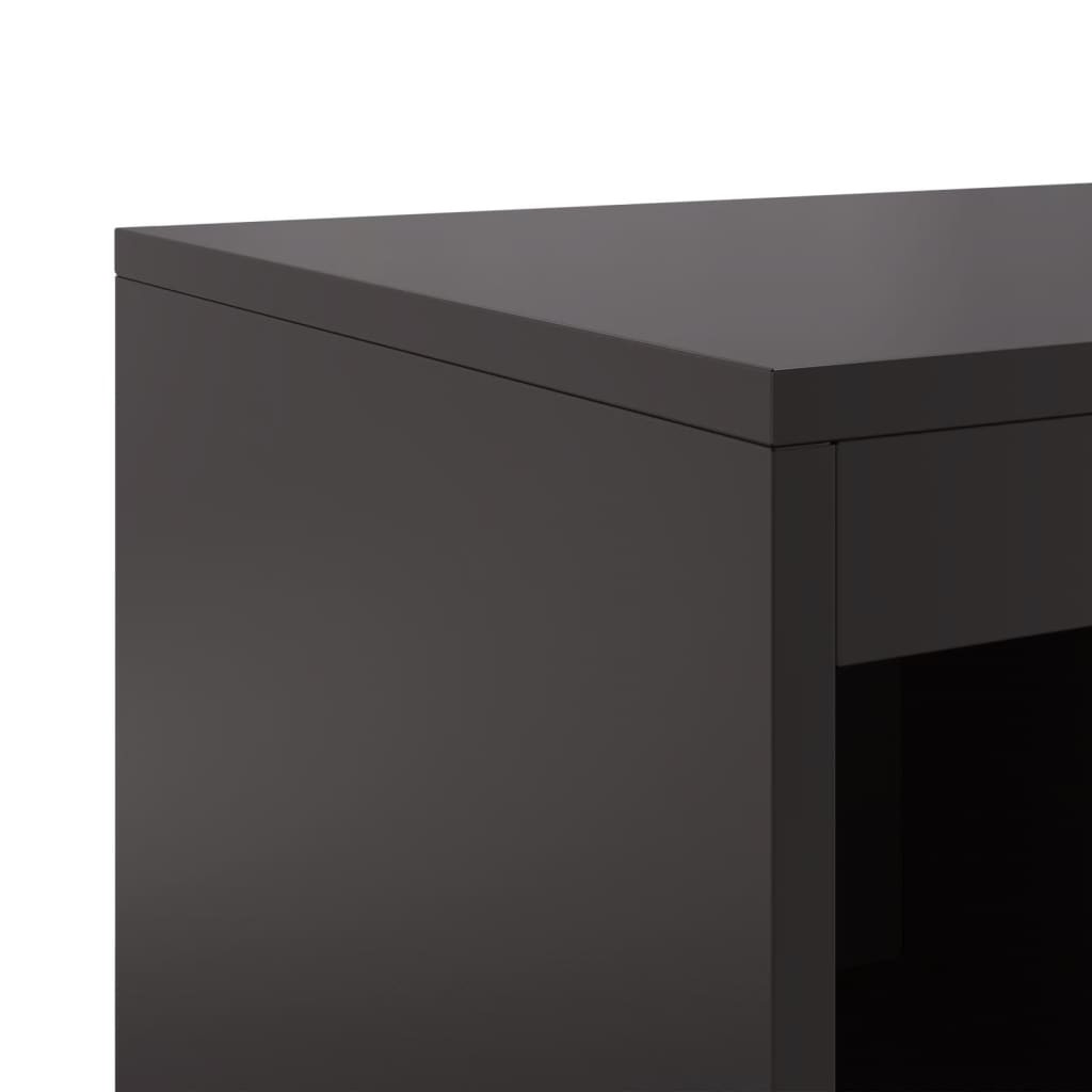 Ντουλάπι Μαύρο 100,5x39x107 εκ. Ατσάλινο - Pakobazaar