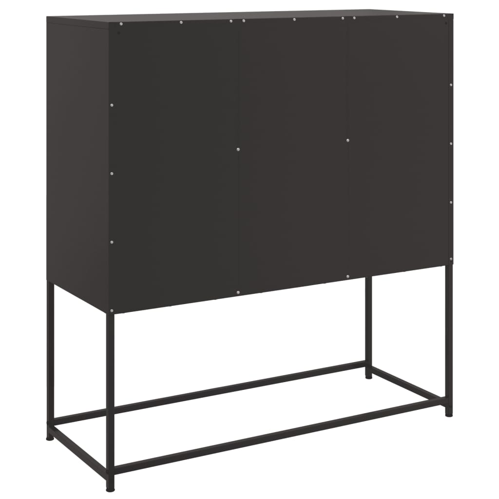 Ντουλάπι Μαύρο 100,5x39x107 εκ. Ατσάλινο - Pakobazaar