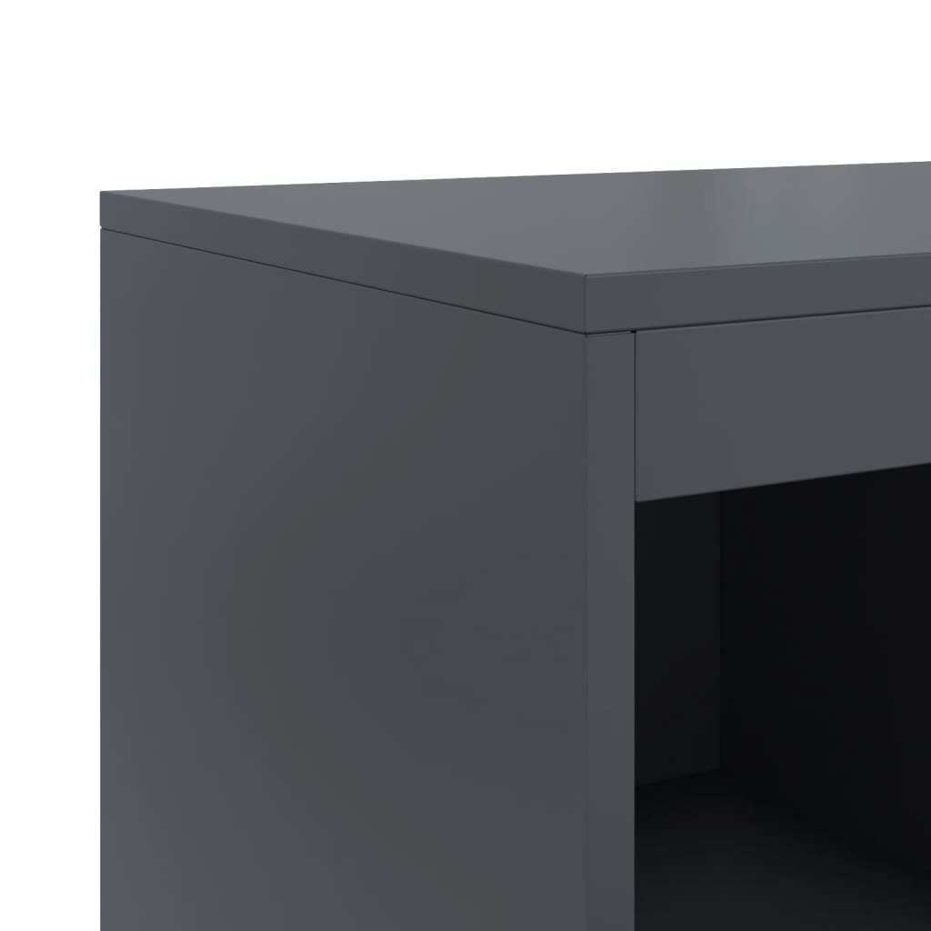 Ντουλάπι Ανθρακί 100,5x39x107 εκ. από Ατσάλι