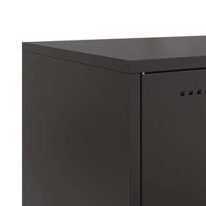 Ντουλάπι Μαύρο 100,5x39x107 εκ. Ατσάλινο