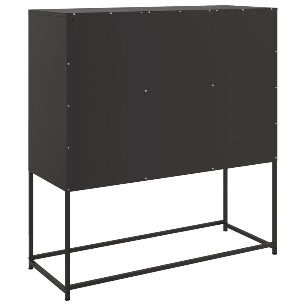 Ντουλάπι Μαύρο 100,5x39x107 εκ. Ατσάλινο