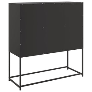 Ντουλάπι Μαύρο 100,5x39x107 εκ. Ατσάλινο