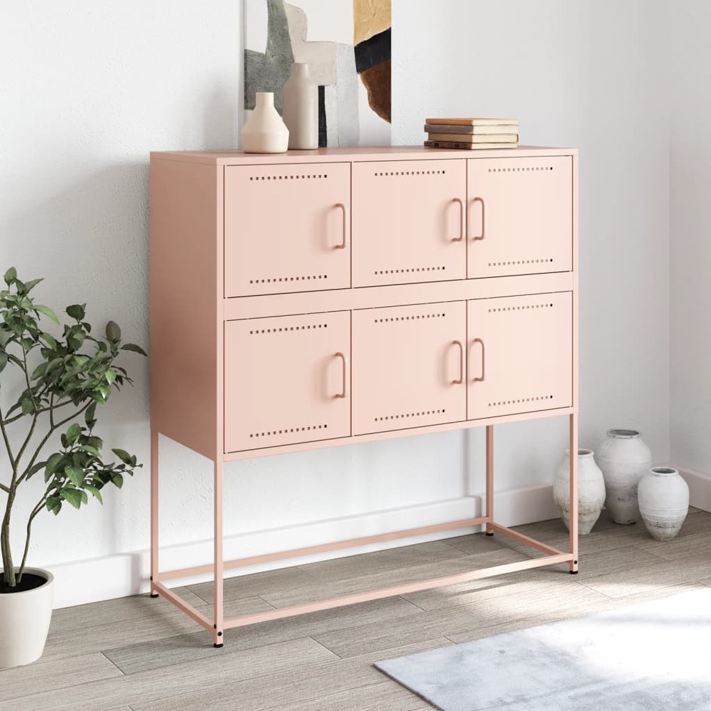 Ντουλάπι Ροζ 100,5x39x107 εκ. Ατσάλινο - Pakobazaar