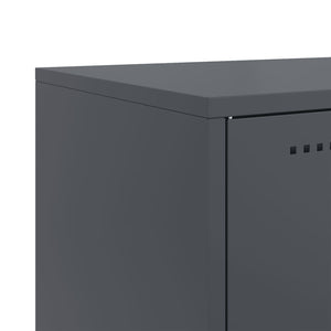 Ντουλάπι Ανθρακί 100,5x39x107 εκ. από Ατσάλι