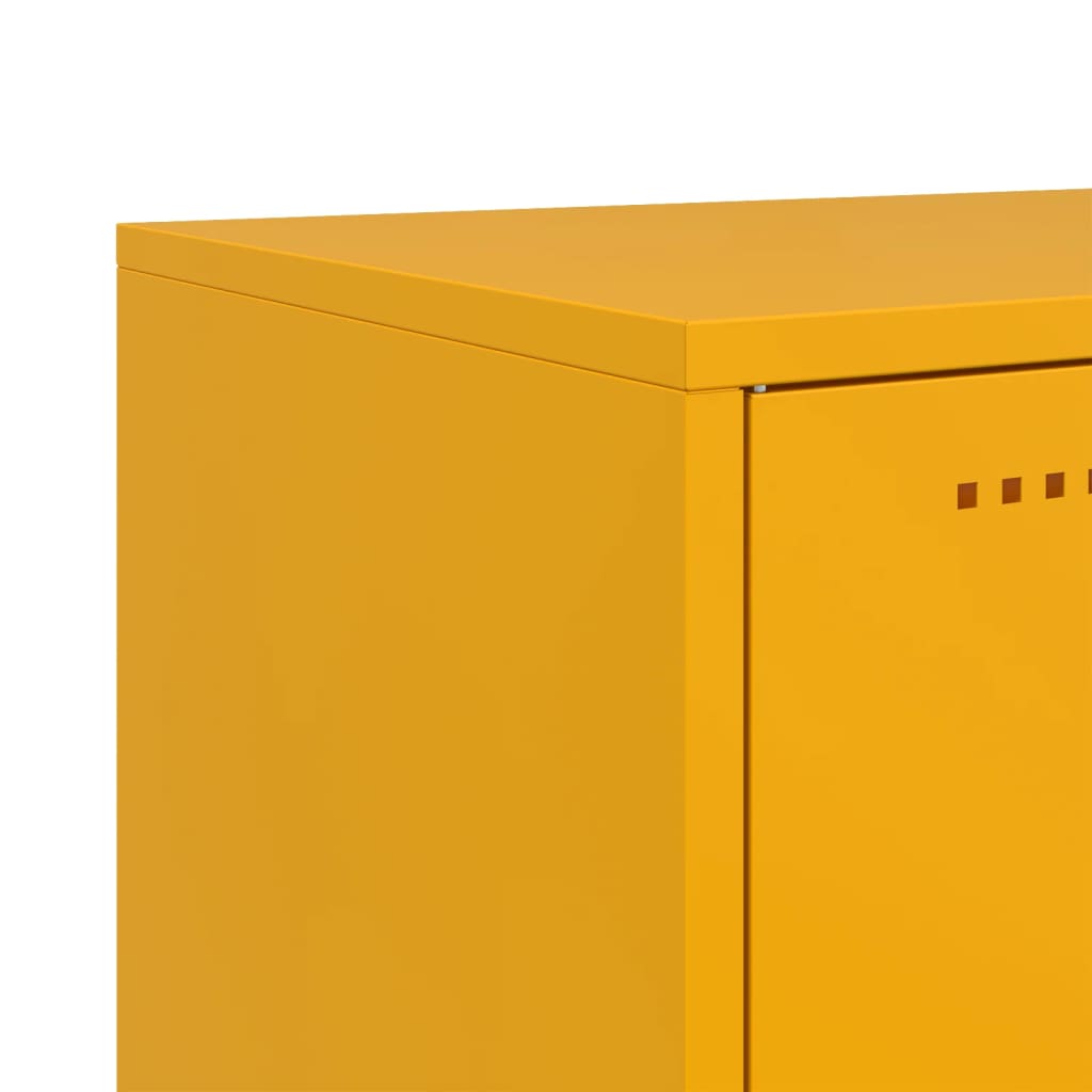 Ντουλάπι Μουσταρδί 100,5x39x107 εκ. από Ατσάλι
