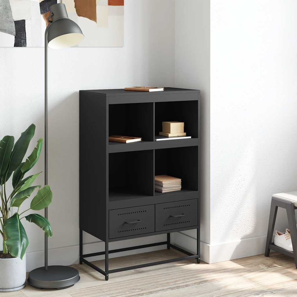 Ντουλάπι Μαύρο 68x39x111,5 εκ. από Χάλυβα - Pakobazaar