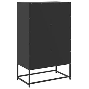 Ντουλάπι Μαύρο 68x39x111,5 εκ. από Χάλυβα - Pakobazaar