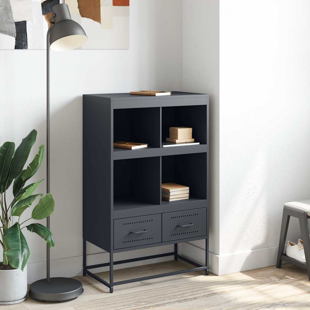 Ντουλάπι Ανθρακί 68x39x111,5 εκ. από Χάλυβα