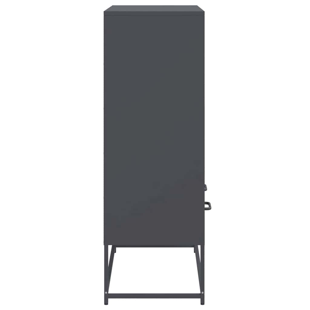 Ντουλάπι Ανθρακί 68x39x111,5 εκ. από Χάλυβα