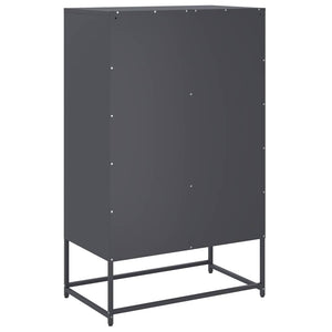 Ντουλάπι Ανθρακί 68x39x111,5 εκ. από Χάλυβα