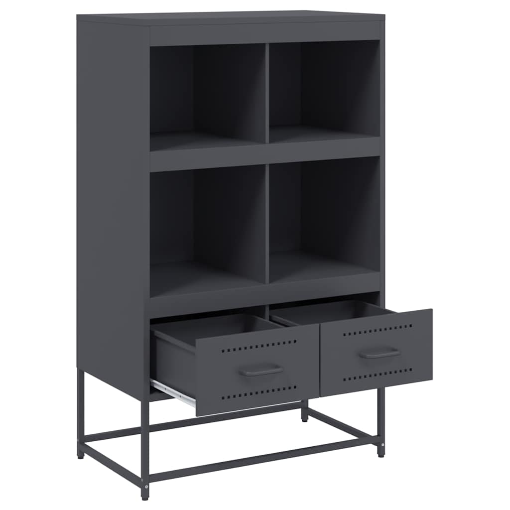 Ντουλάπι Ανθρακί 68x39x111,5 εκ. από Χάλυβα