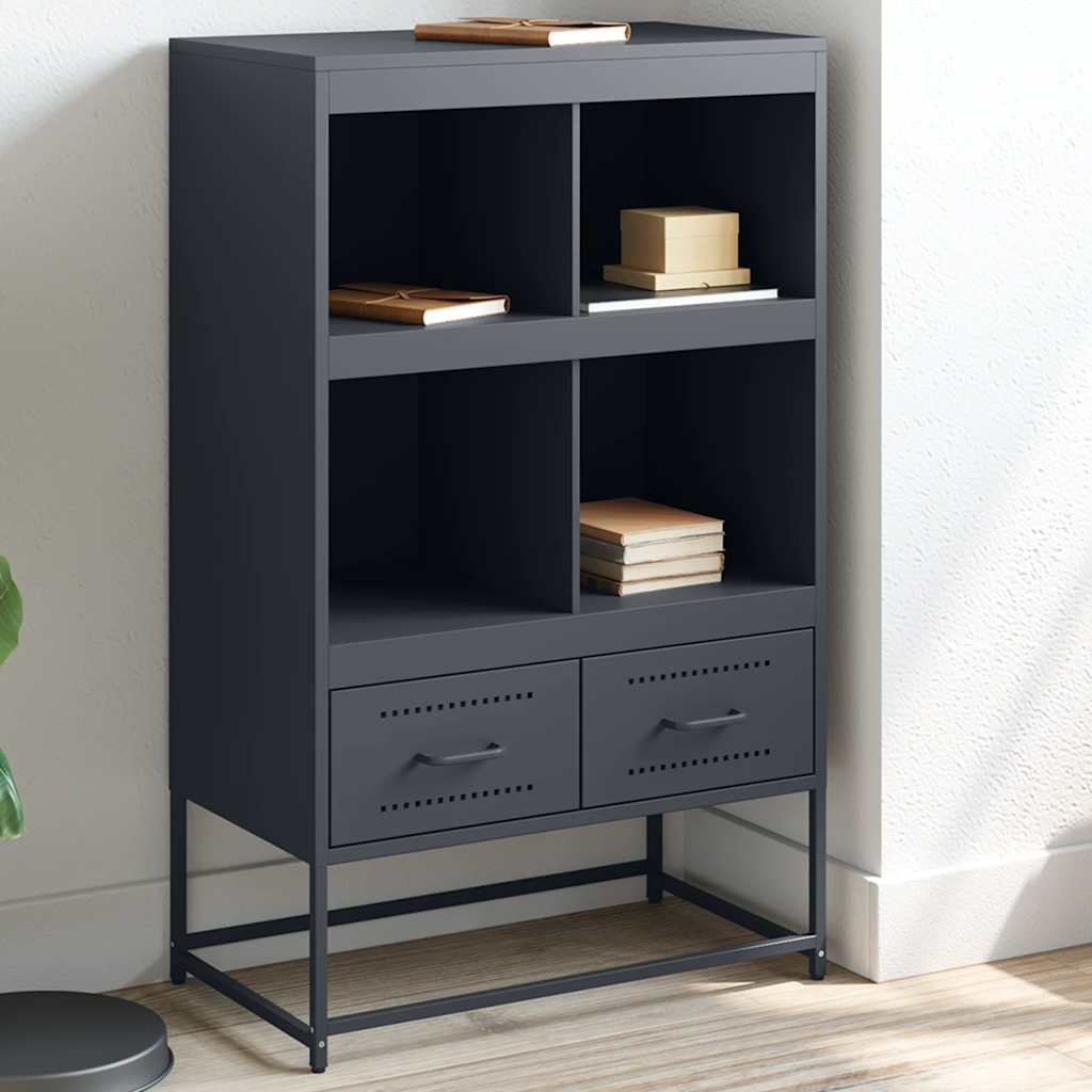 Ντουλάπι Ανθρακί 68x39x111,5 εκ. από Χάλυβα