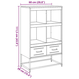 Ντουλάπι Λευκό 68x39x111,5 εκ. από Χάλυβα