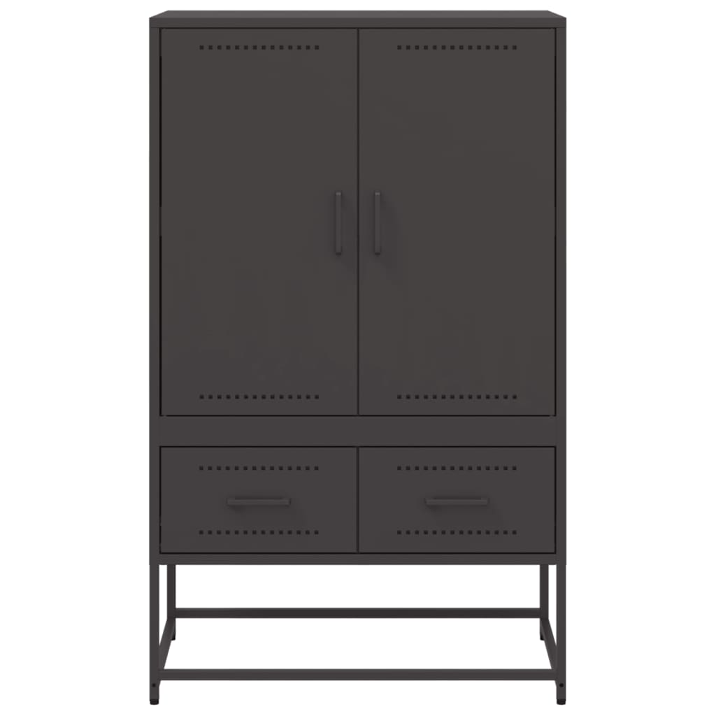 Ντουλάπι Μαύρο 68x39x111,5 εκ. από Χάλυβα