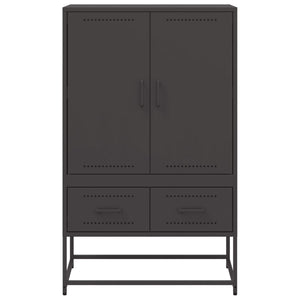 Ντουλάπι Μαύρο 68x39x111,5 εκ. από Χάλυβα