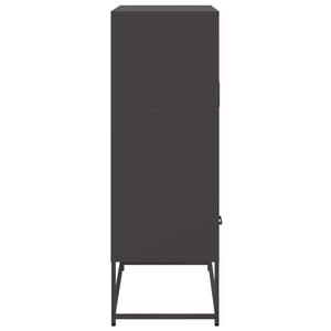 Ντουλάπι Μαύρο 68x39x111,5 εκ. από Χάλυβα