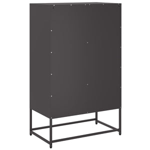Ντουλάπι Μαύρο 68x39x111,5 εκ. από Χάλυβα