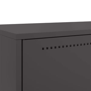 Ντουλάπι Μαύρο 68x39x111,5 εκ. από Χάλυβα