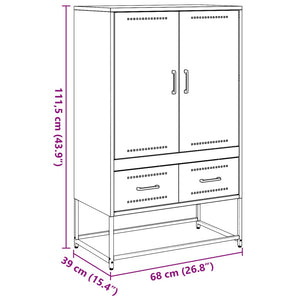 Ντουλάπα Ροζ 68 x 39 x 111,5 εκ. από Χάλυβα - Pakobazaar