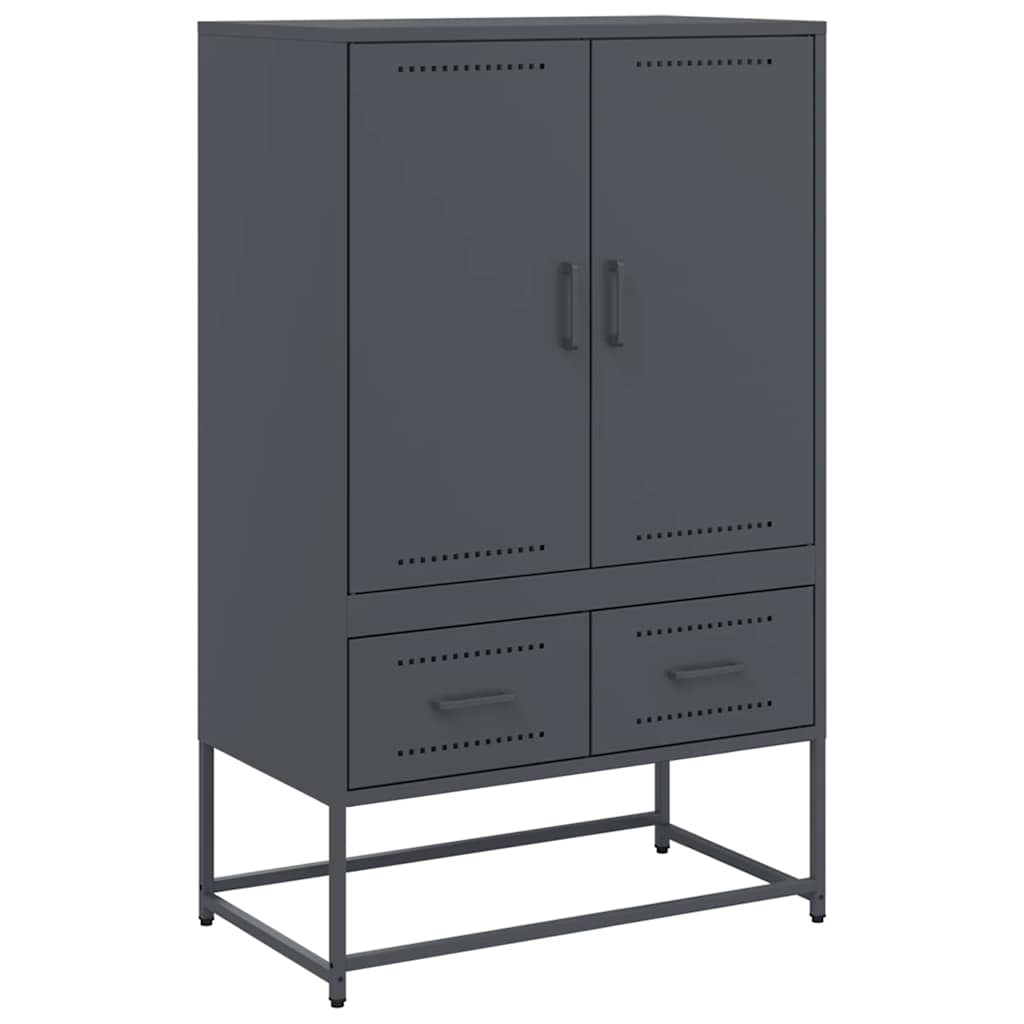 Ντουλάπι Ανθρακί 68x39x111,5 εκ. από Χάλυβα
