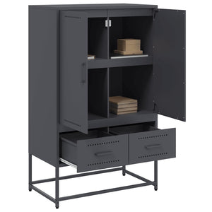 Ντουλάπι Ανθρακί 68x39x111,5 εκ. από Χάλυβα