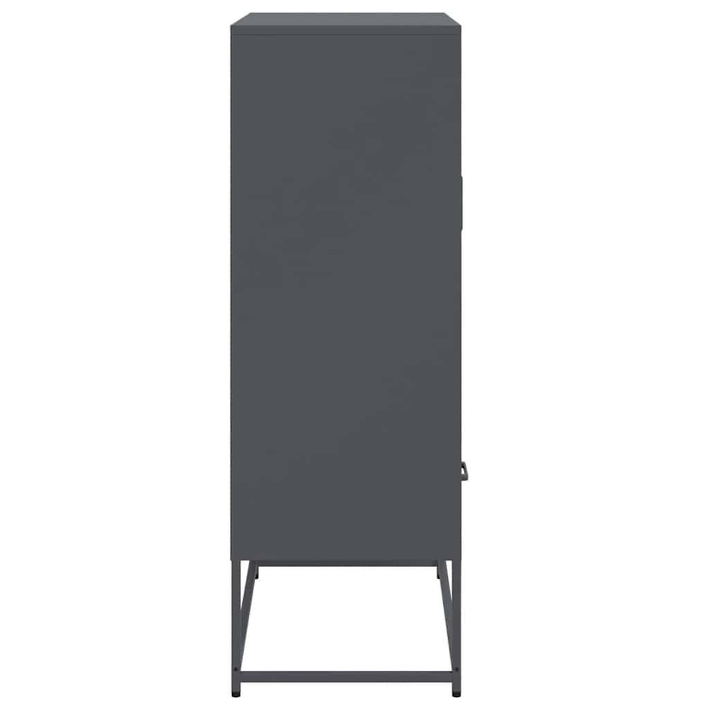 Ντουλάπι Ανθρακί 68x39x111,5 εκ. από Χάλυβα