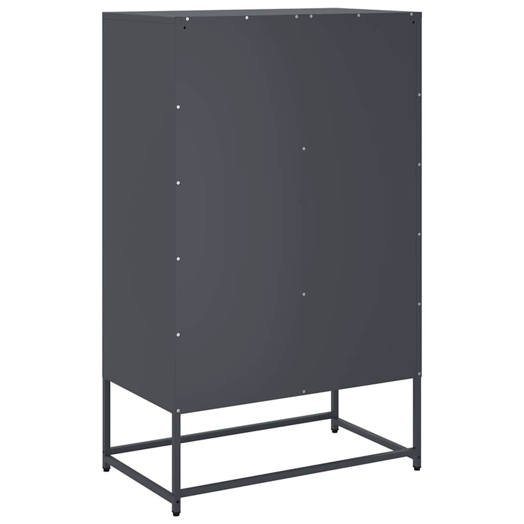 Ντουλάπι Ανθρακί 68x39x111,5 εκ. από Χάλυβα