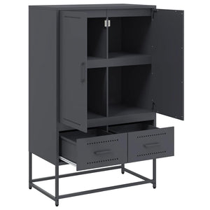 Ντουλάπι Ανθρακί 68x39x111,5 εκ. από Χάλυβα